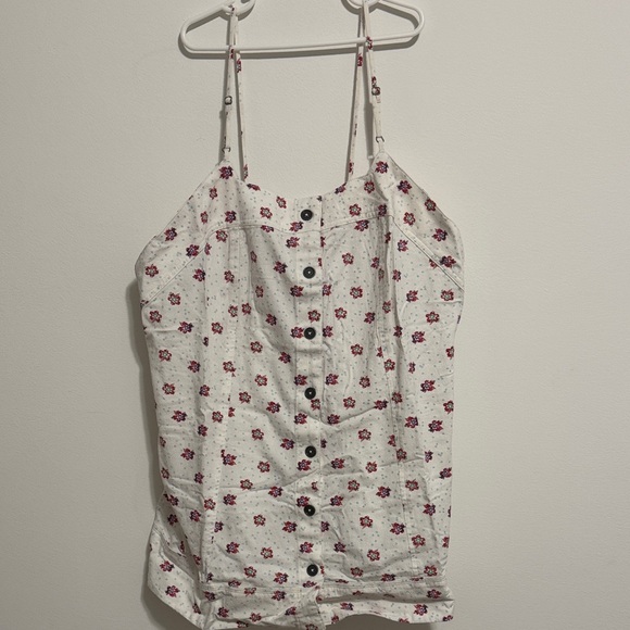 Free People Floral Printed Scoop Neck Sleeveless Low Back Tunic - Picture 2 of 7